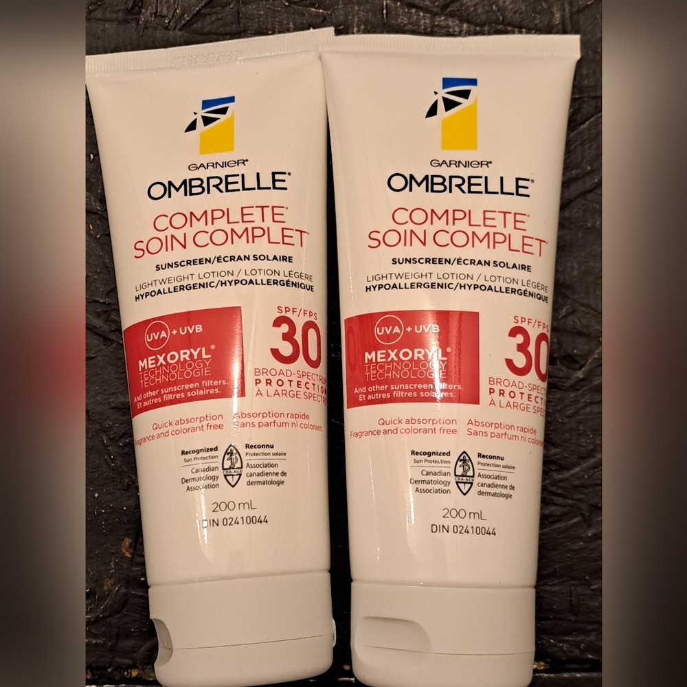 2 Brand New Garnier Ombrelle SPF 30 Sunscreen